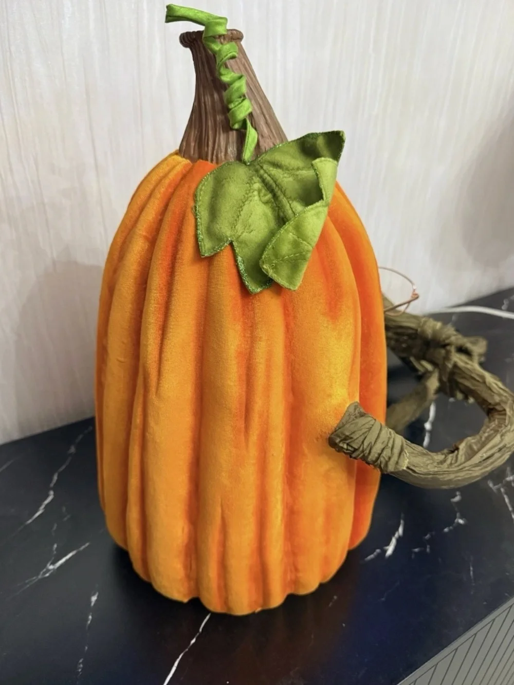 Katherines Collection Halloween Party Grumpy Leg Pumpkin Figurine Decoration.